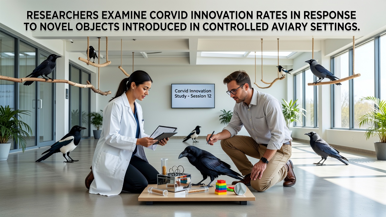 Aviary Studies Quantify How Corvids Respond Innovatively to Novel Objects